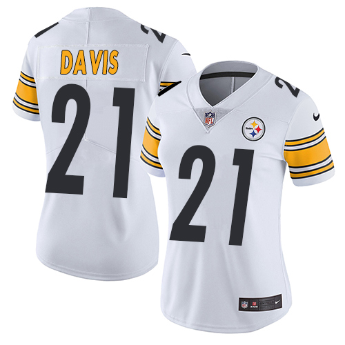 Nike Steelers #21 Sean Davis White Women's Stitched NFL Vapor Untouchable Limited Jersey